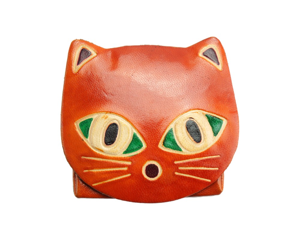 Cat Coin Purse Handcrafted with leather