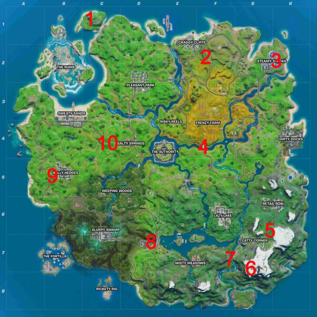 Fortnite Chapter 2 Season 4 Week 9 XP Coin Locations Guide