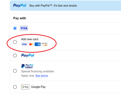 PayPal credit not showing up as payment method. - PayPal Community