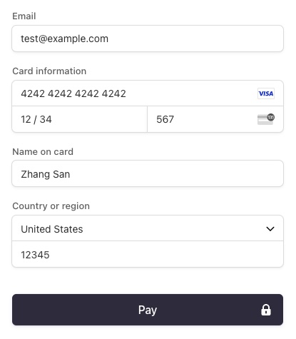 Payment Instruments for Testing (cards, etc.) — Noventiq Checkout