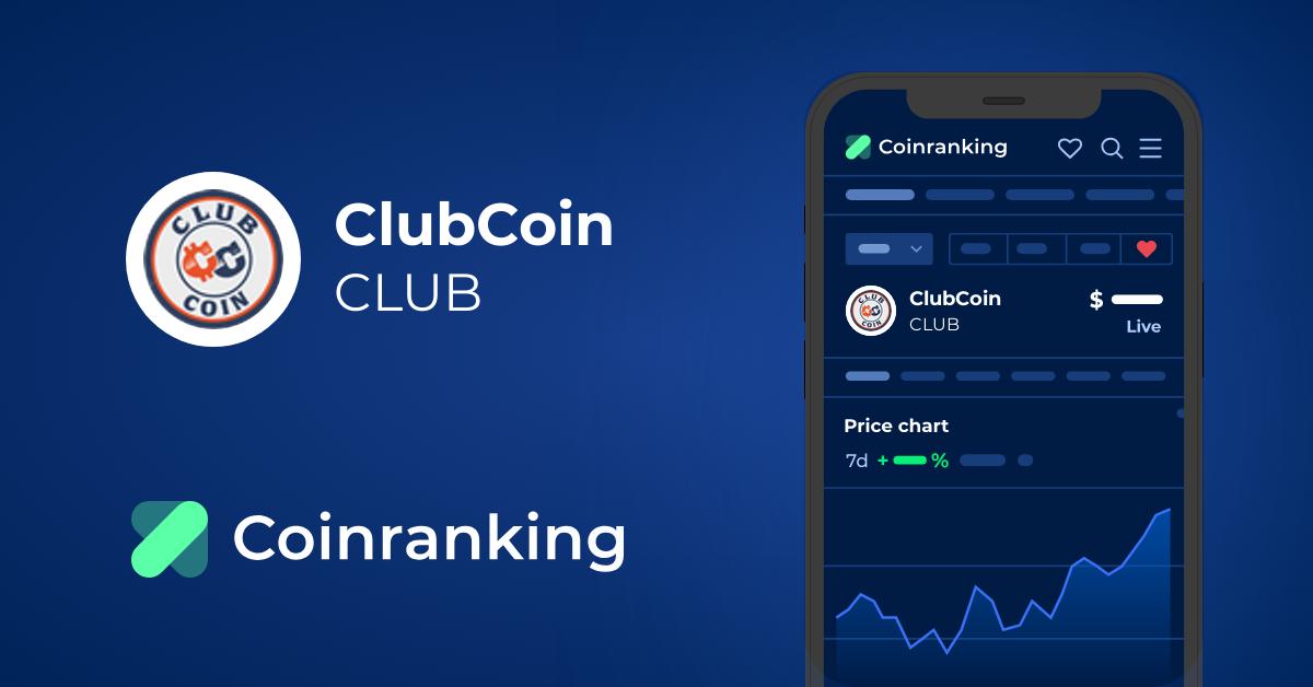 ClubCoin Price - Cryptocurrency:CLUBBUST | ADVFN