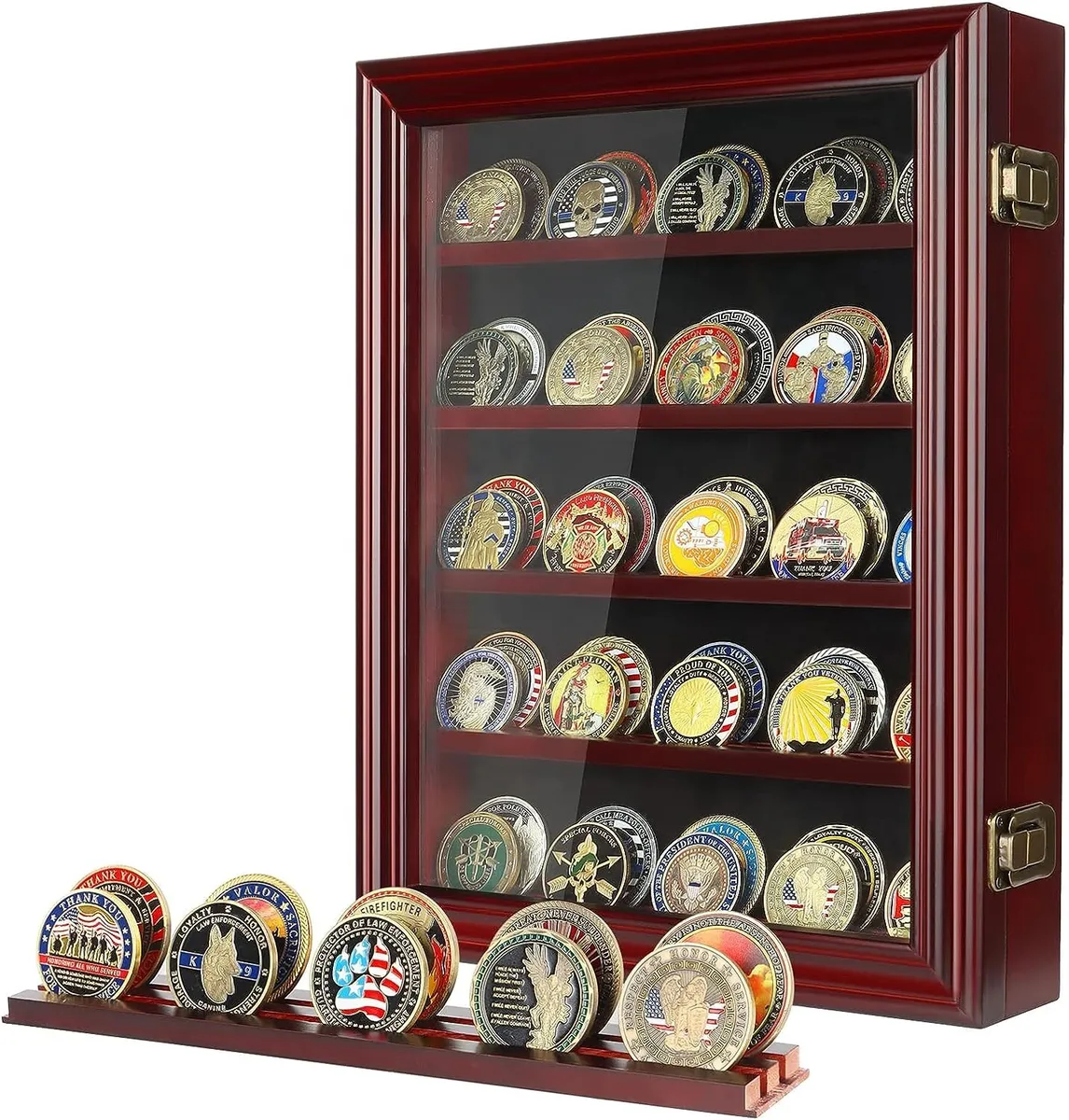 Customizable Airborne Jump Wings Wall Hanging Challenge Coin Rack