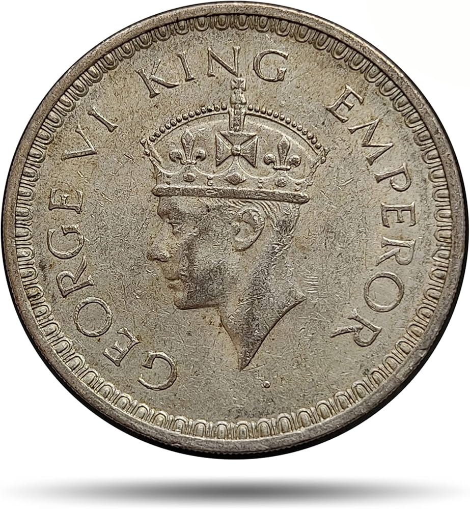 One Rupee George VI King & Emperor - Silver Coin Authentic. : cryptolove.fun: Toys & Games