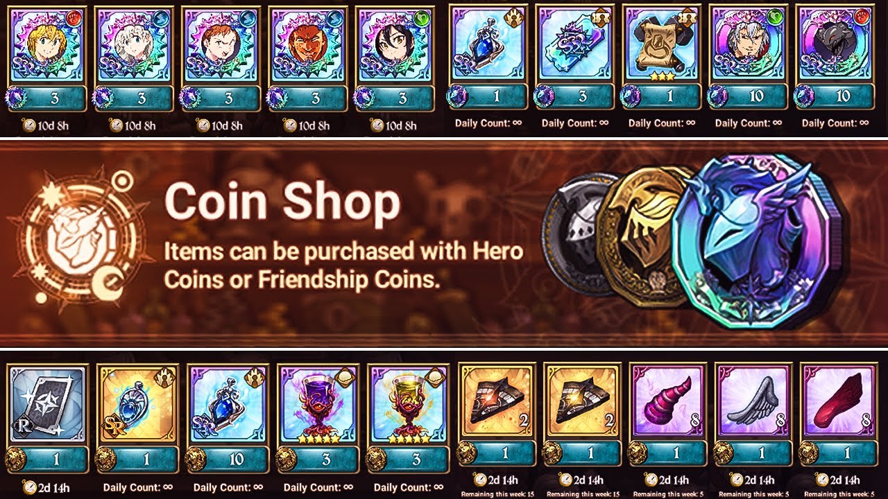 Who should i get from coin shop - The Seven Deadly Sins: Grand Cross