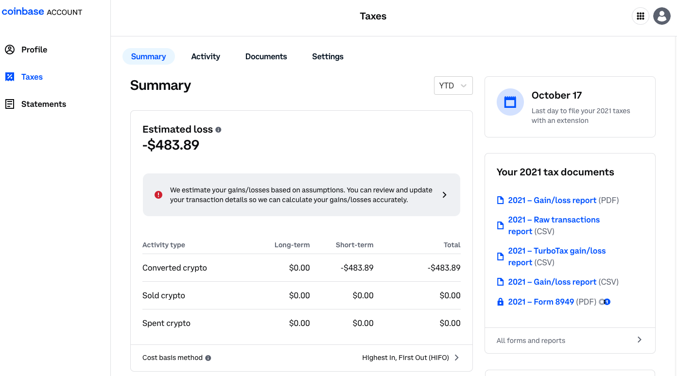 How to Report Your Coinbase Pro Taxes | Tax Forms