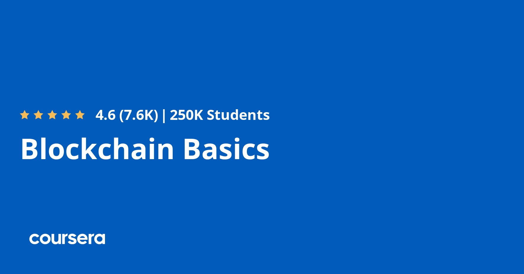 Blockchain Basics - Coursera | DataKwery