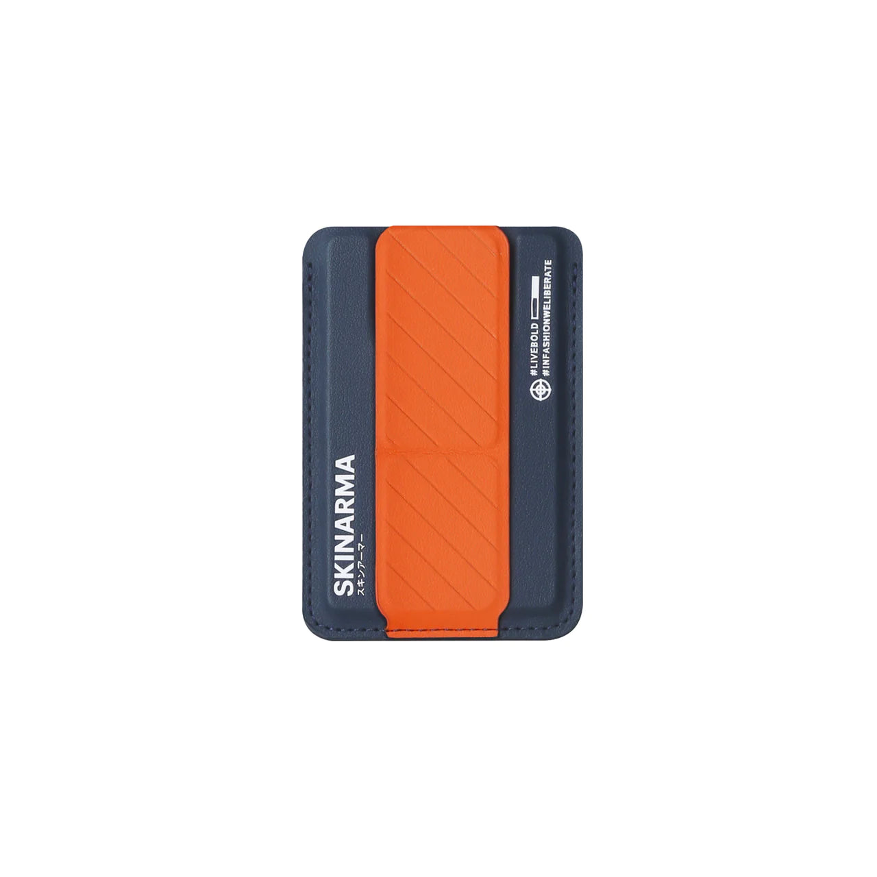 SkinArma Kado Mag-Charge Card Holder With Grip Stand - Blue / Orange | Telephone Market