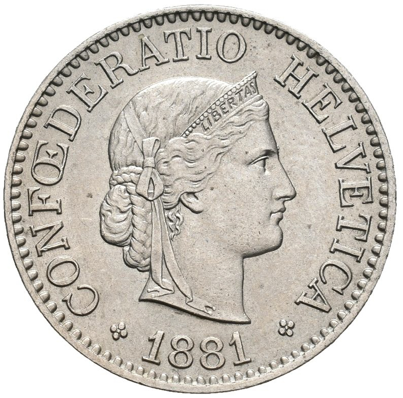 SWITZERLAND 20 rappen / centime coin (of the Swiss Franc) with lustre. £ - PicClick UK