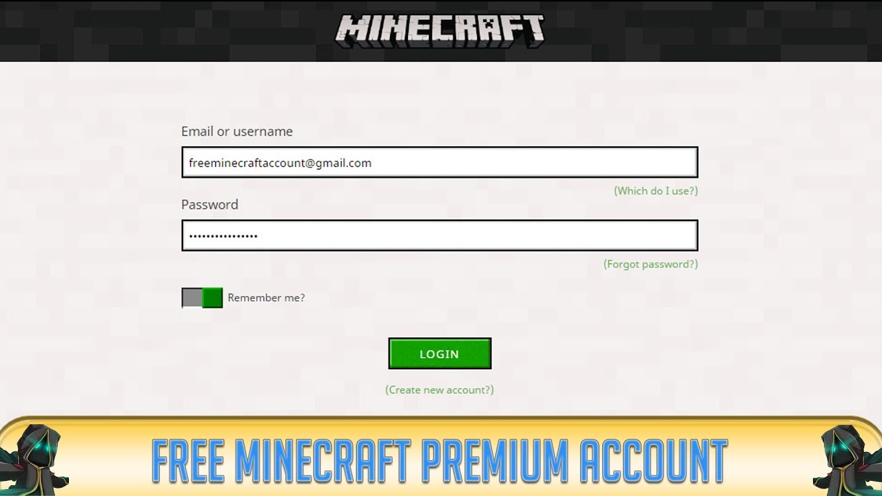 + Free Minecraft Accounts List 