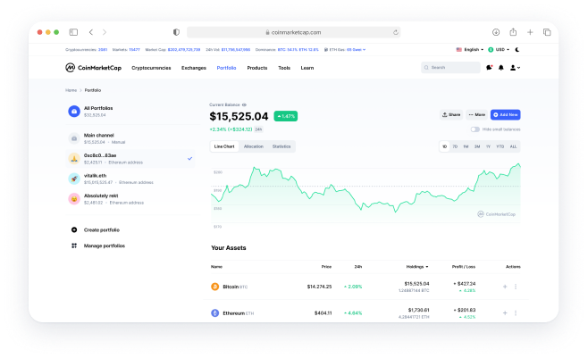 Free Portfolio Tracker. Crypto asset management | cryptolove.fun