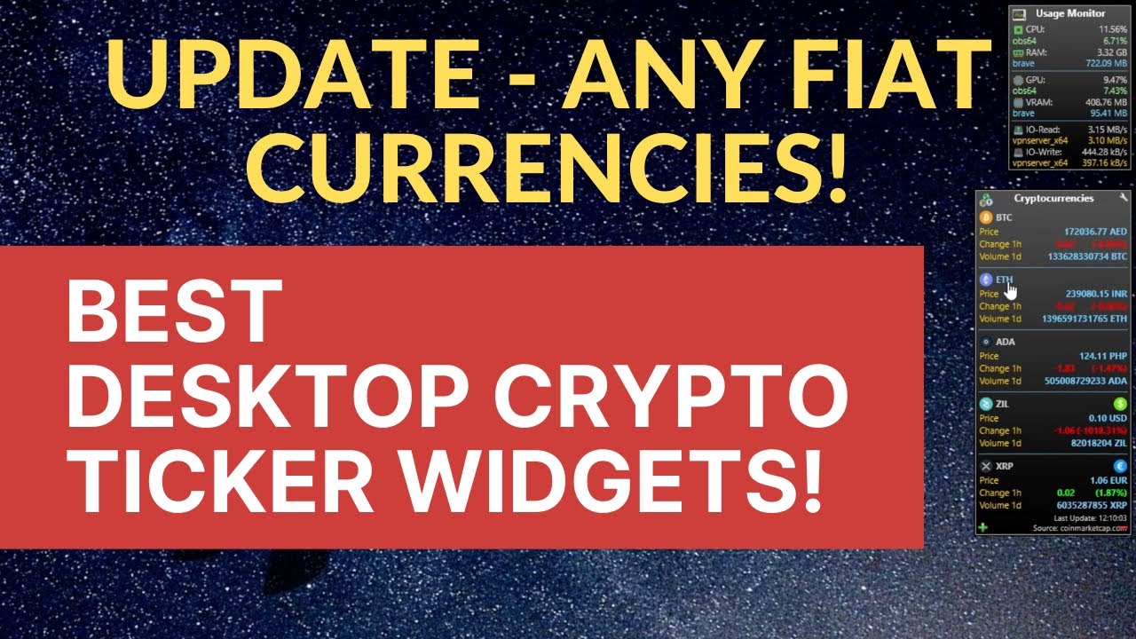 Cryptocurrency rate widgets for Windows and Mac - choosing the best tracker