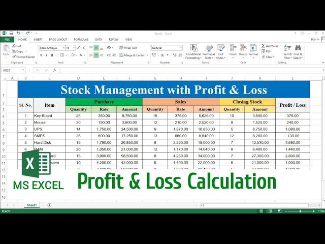 How to Calculate Profit with Excel