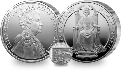 Silver Proof Diamond Jubilee £5 : Limited Edition | The Britannia Coin Company