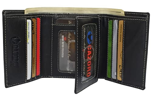 Old Leather Double I.D. Trifold | Men's Leather Trifold Wallet | Bosca