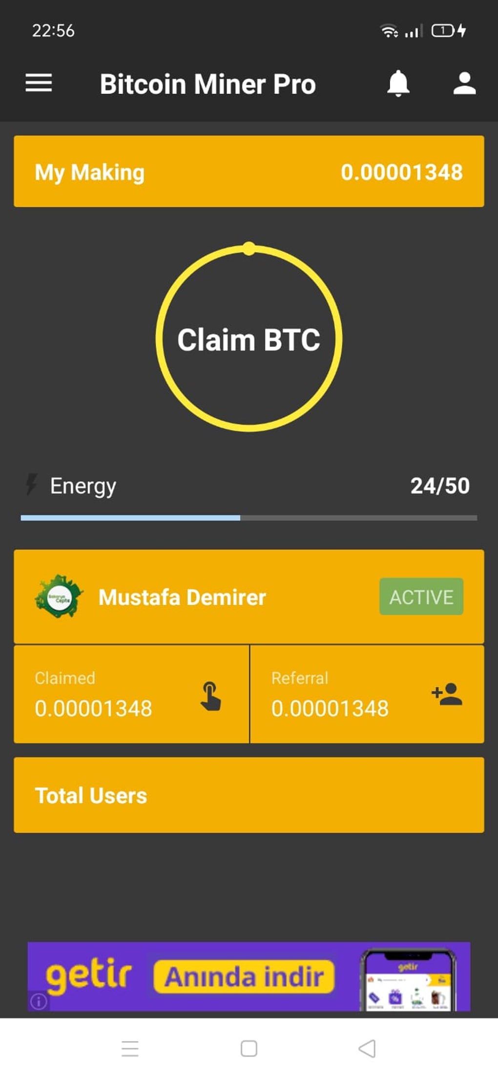 Download Bitcoin Miner Pro - Free Bitcoin Miner APK original App.