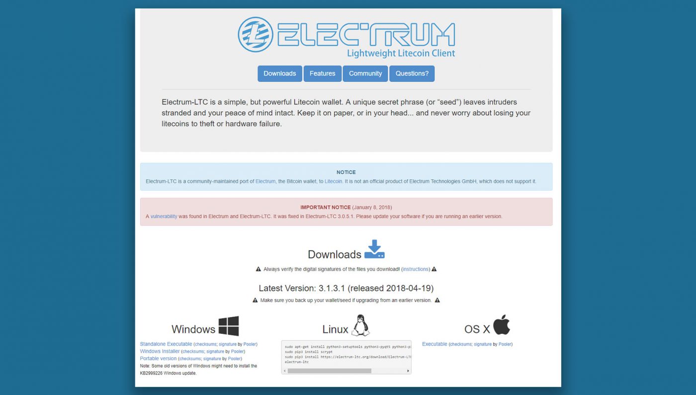 Electrum-LTC - Whonix