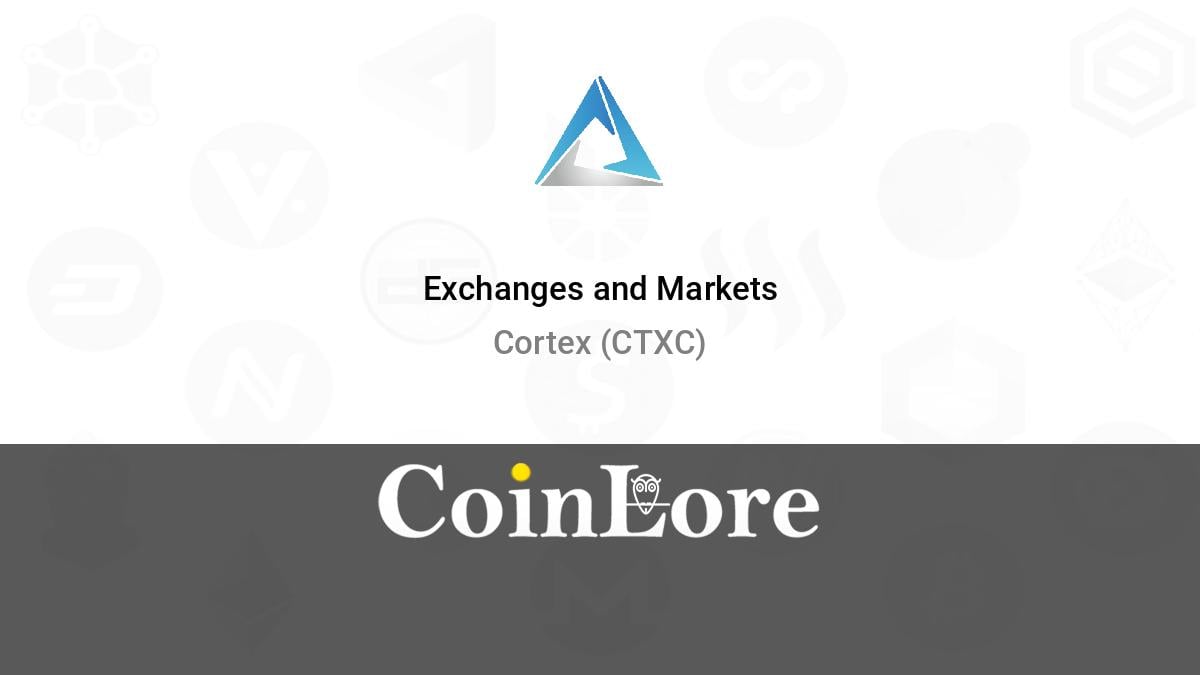 Cortex (CTXC) live coin price, charts, markets & liquidity