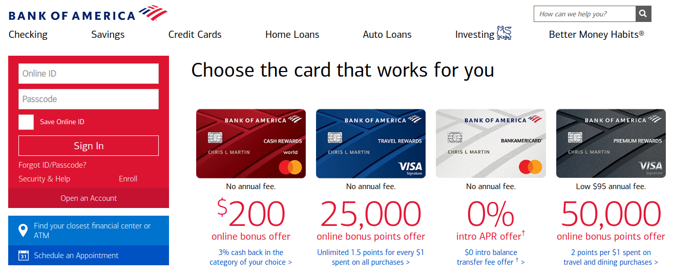 Credit Card Payments and Statements FAQ from Bank of America