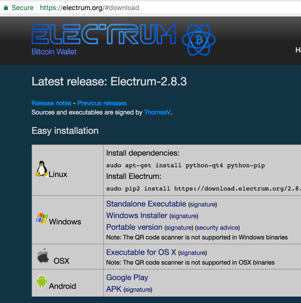 Electrum Bitcoin Wallet - Old Versions APK