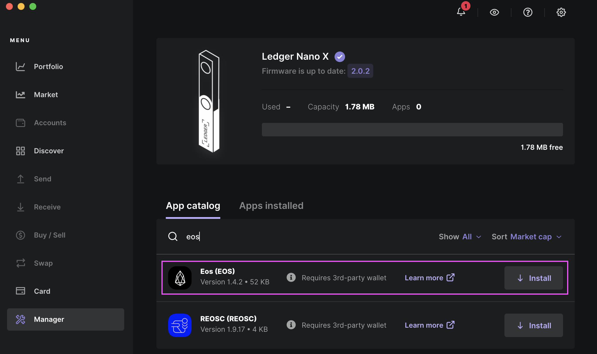 How to Store EOS on Ledger Nano S - Crypto Head