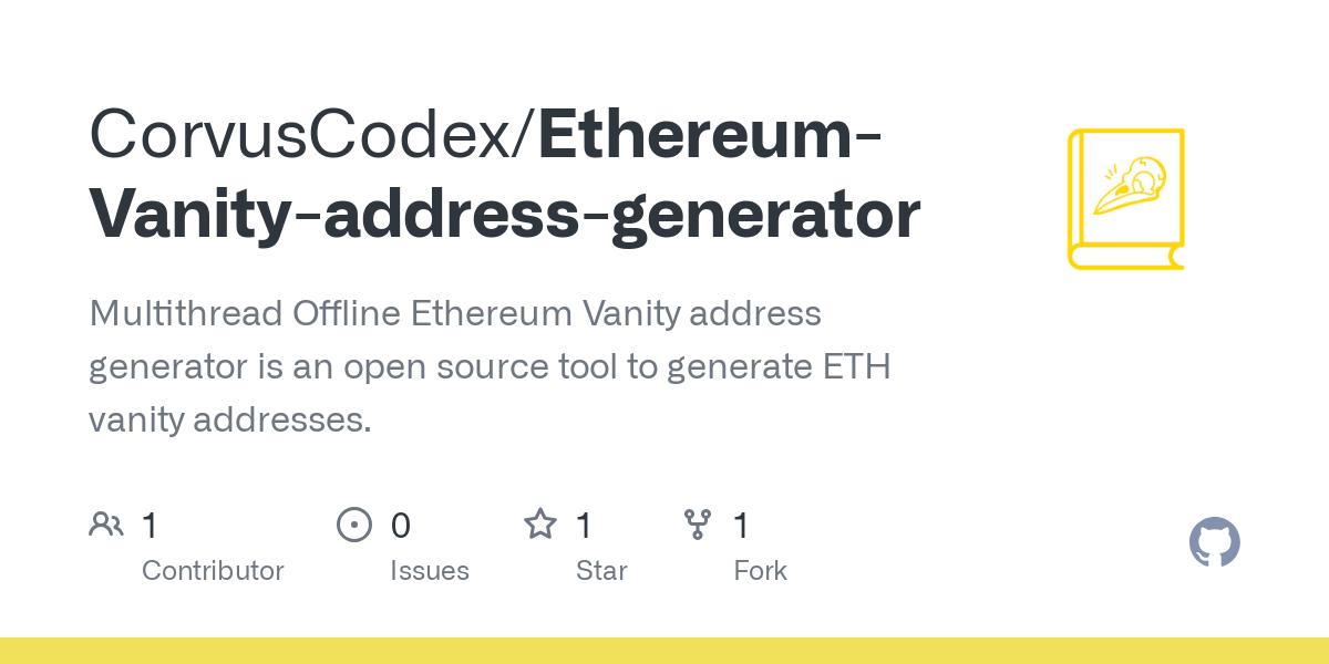 Any ETH | Ethereum vanity address generator