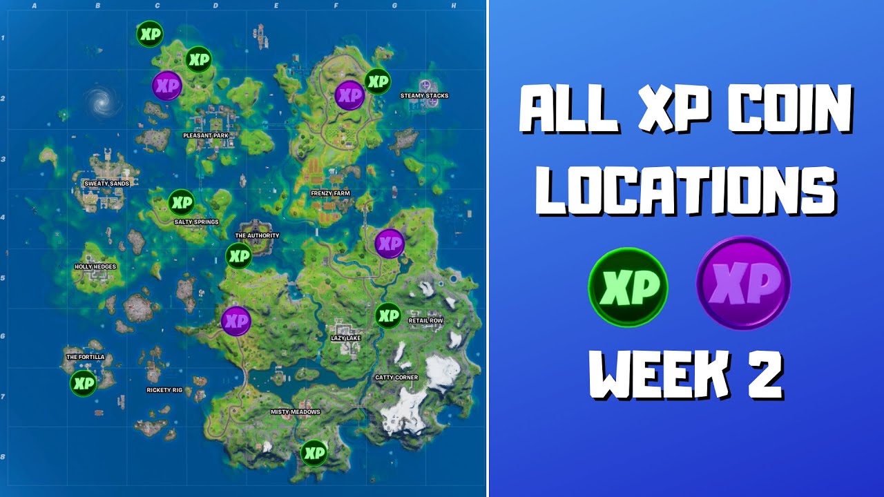 Where to find all the XP coins in Fortnite Chapter 2, season 5, week 14 - Dot Esports