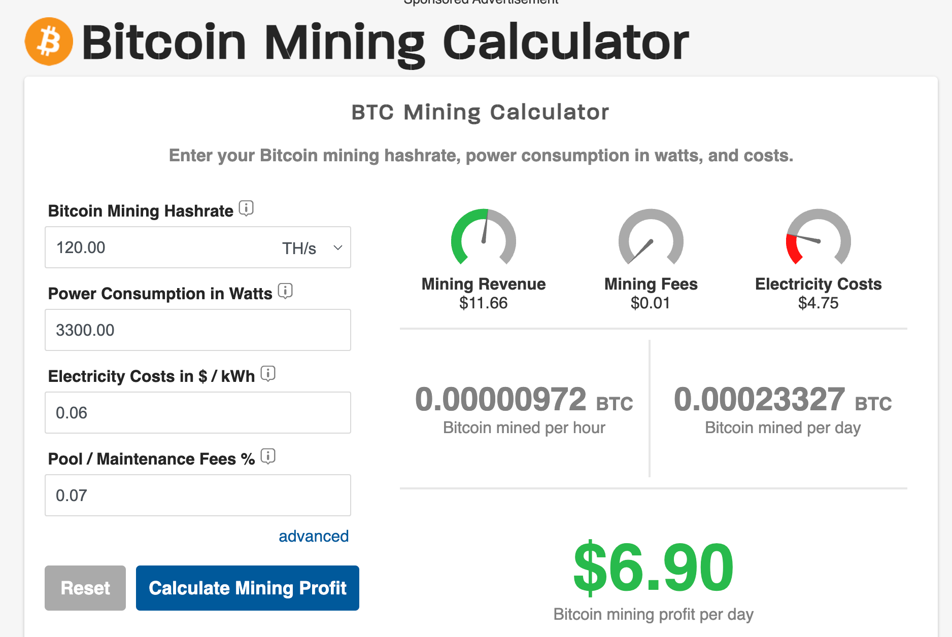 Bitcoin Mining Profitability Calculator | CoinSmart Crypto