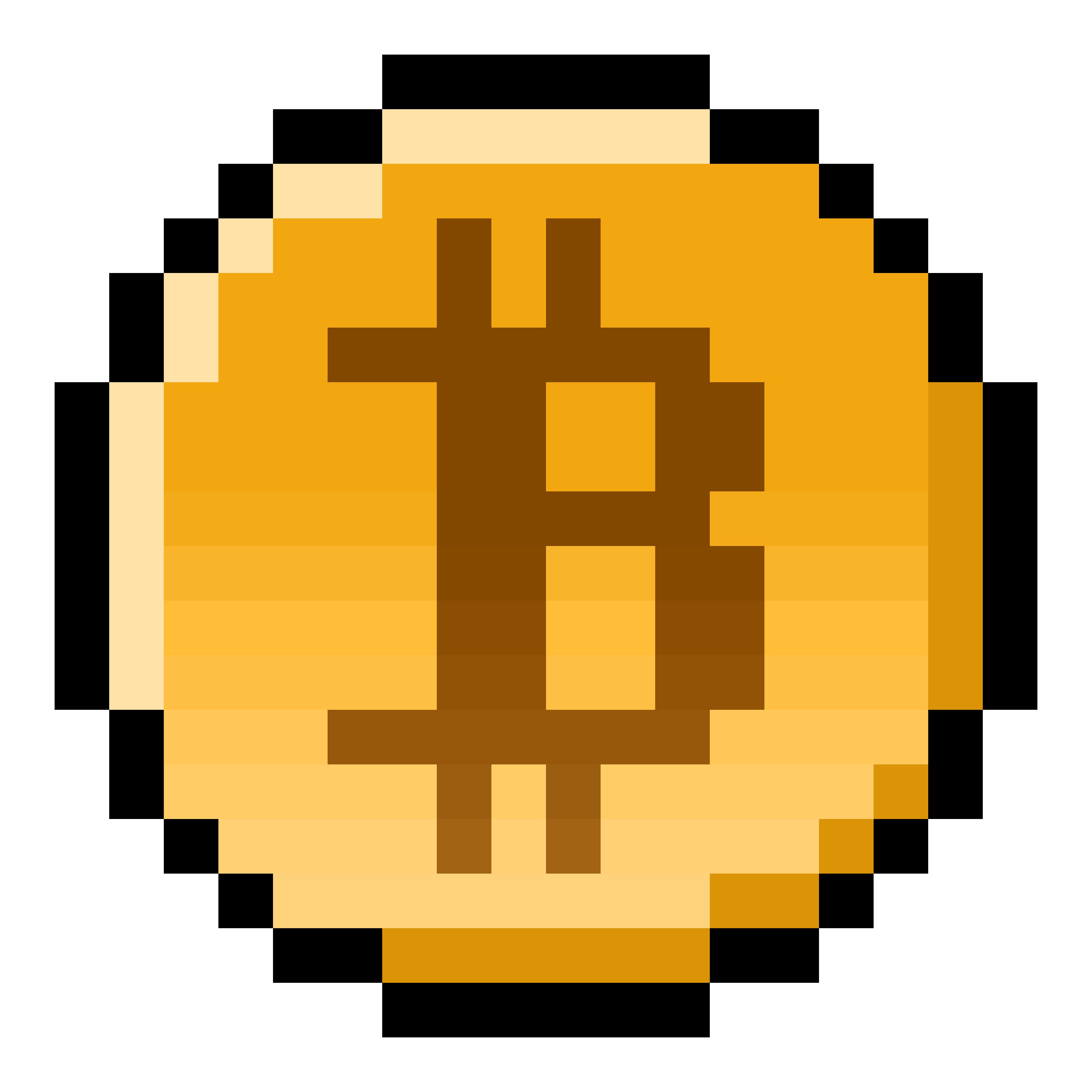 3D model Bitcoin symbol like pixel art VR / AR / low-poly | CGTrader