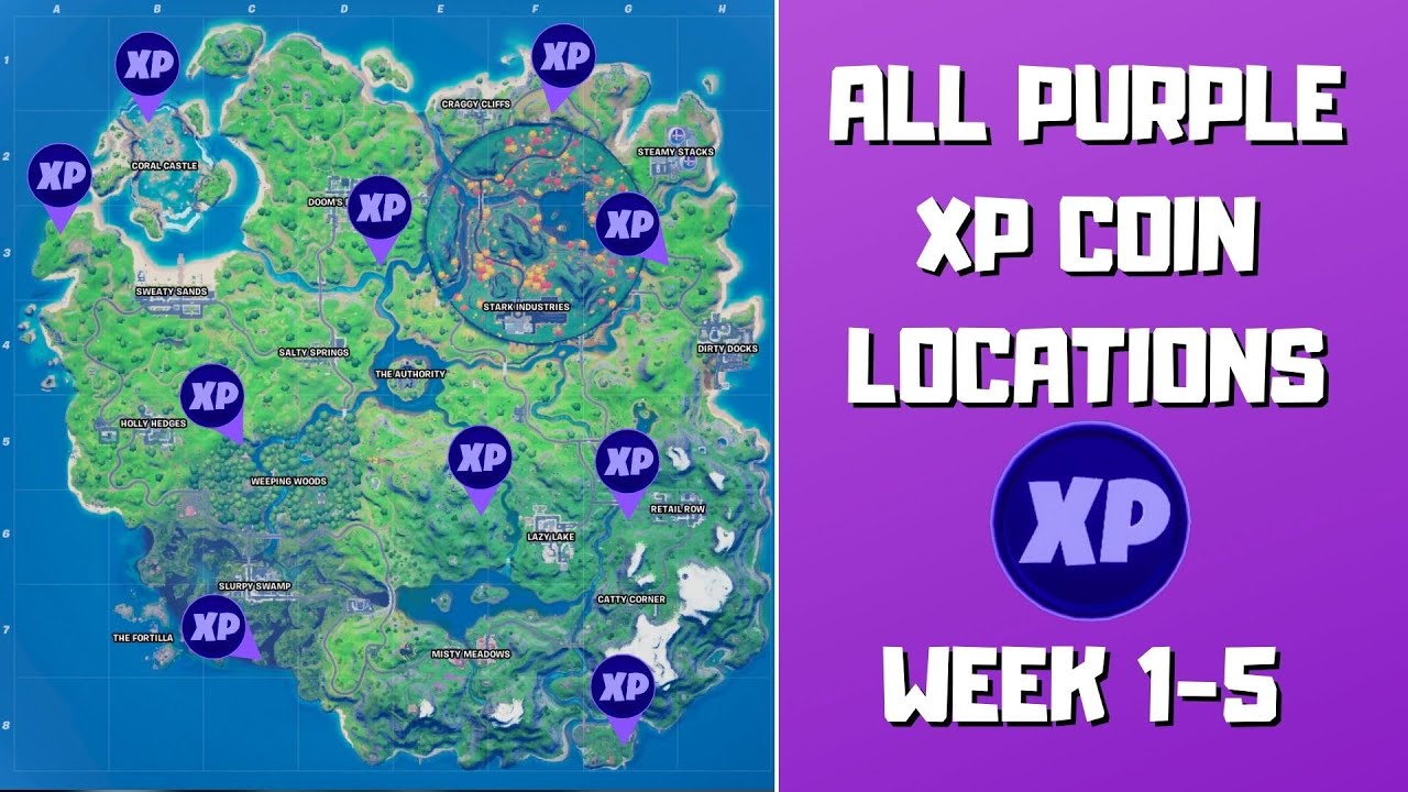 Fortnite Season 3 XP Coin Locations - Maps for All Weeks! - Pro Game Guides