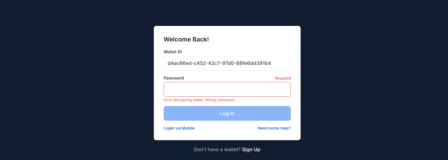 I forgot my wallet password : Vechain