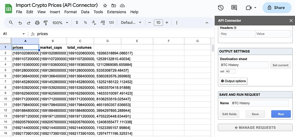 Use Google Finance to Get Crypto Prices in Sheets | Layer Blog