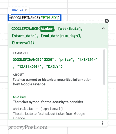 Getting Cryptocurrency Prices in Google Sheets - Lopes' Logbook