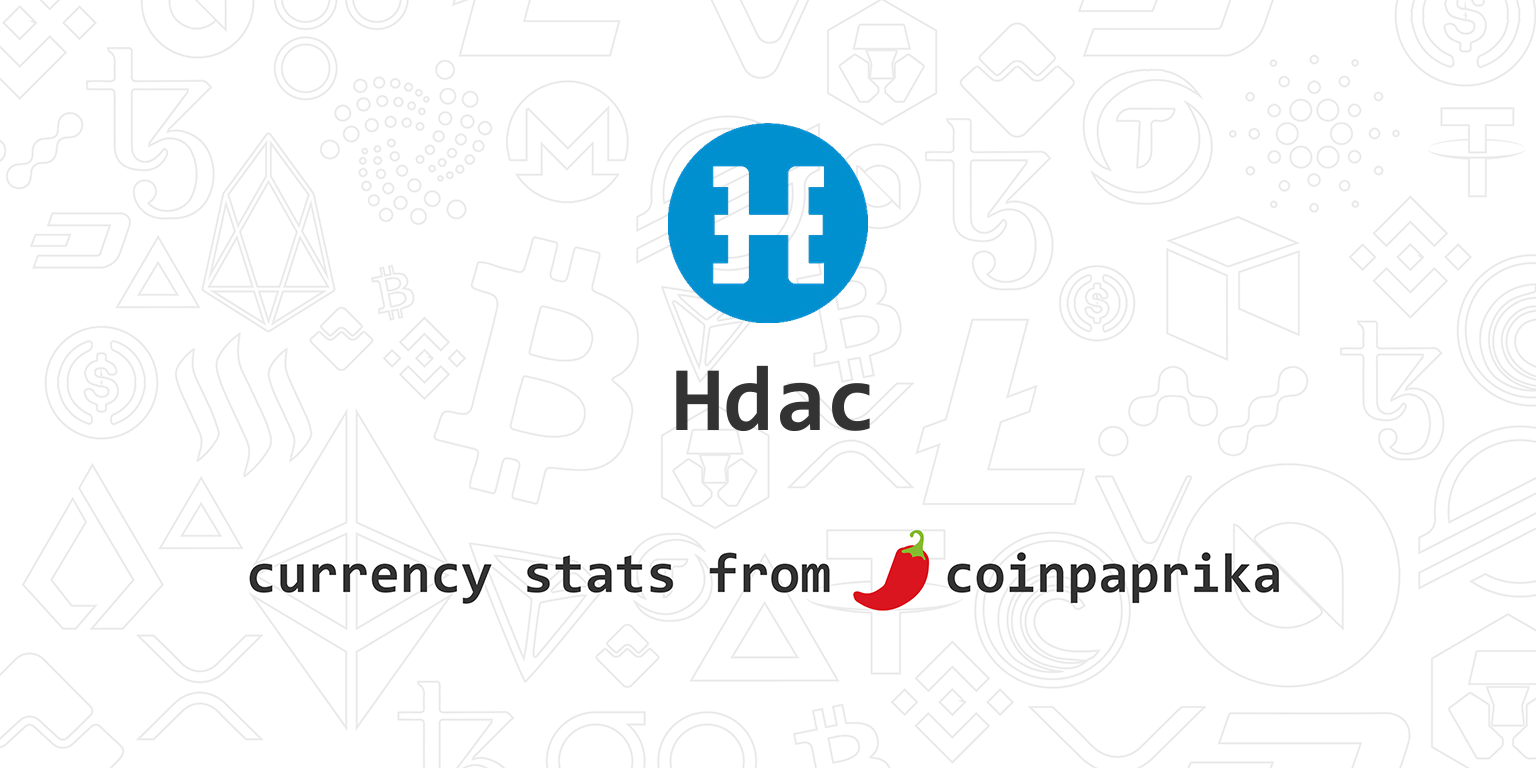 Hdac Price Today - HDAC Coin Price Chart & Crypto Market Cap