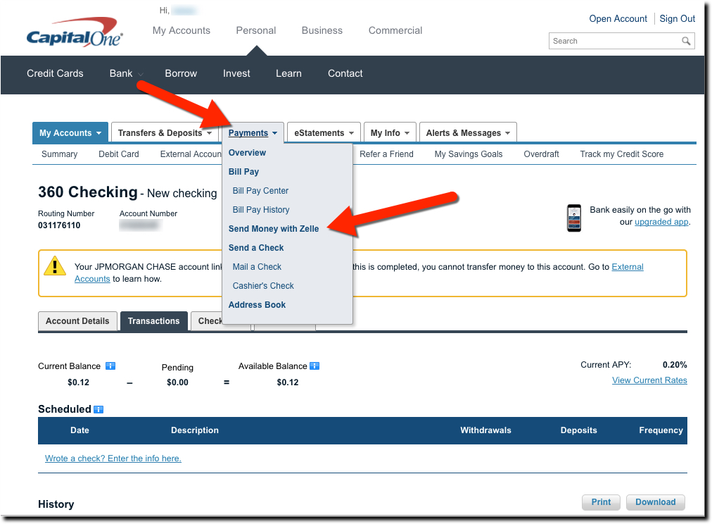 How to set up and use Zelle | Capital One Help Center