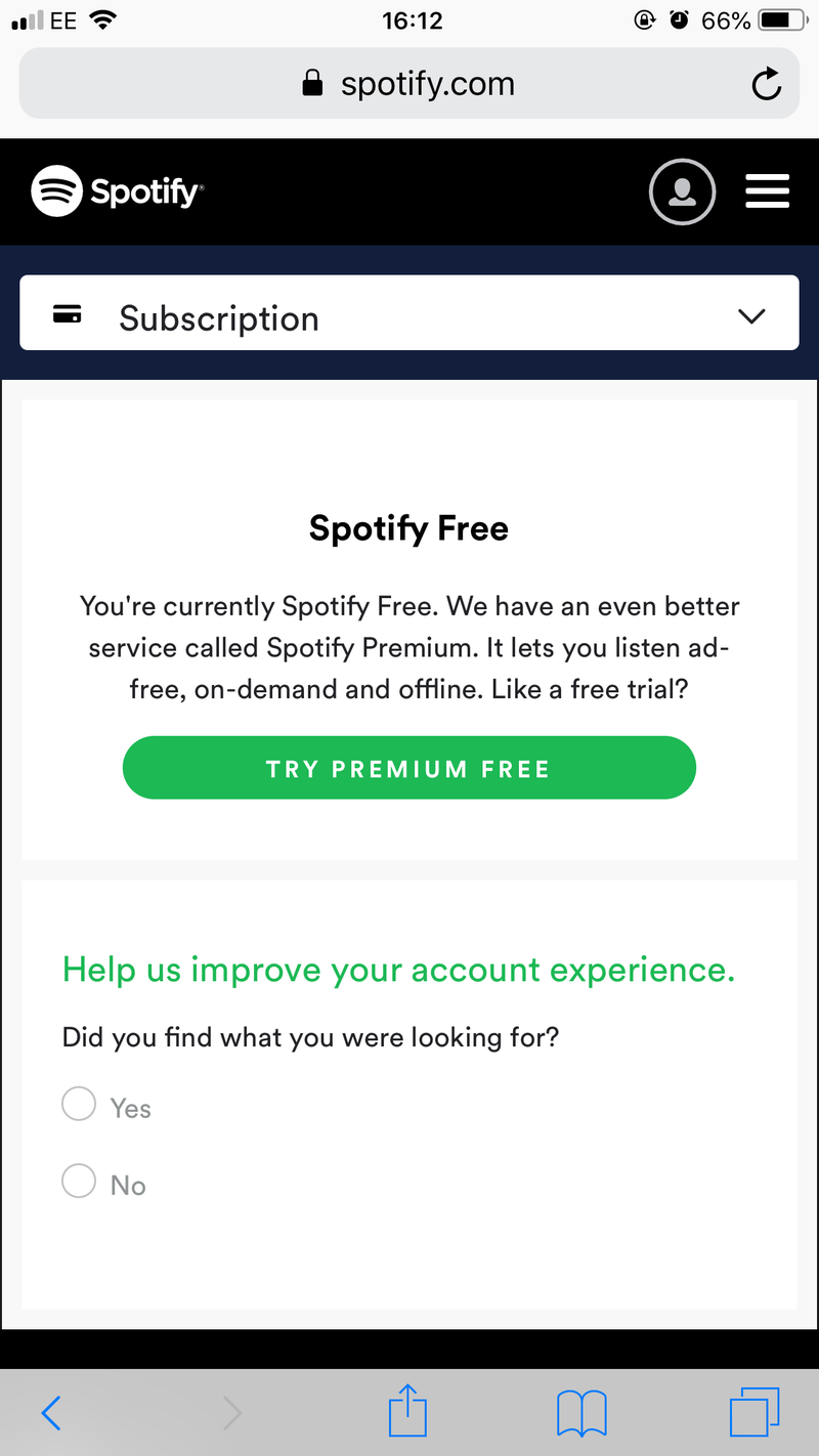 Solved: I can't find the option to upgrade to Premium on m - The Spotify Community