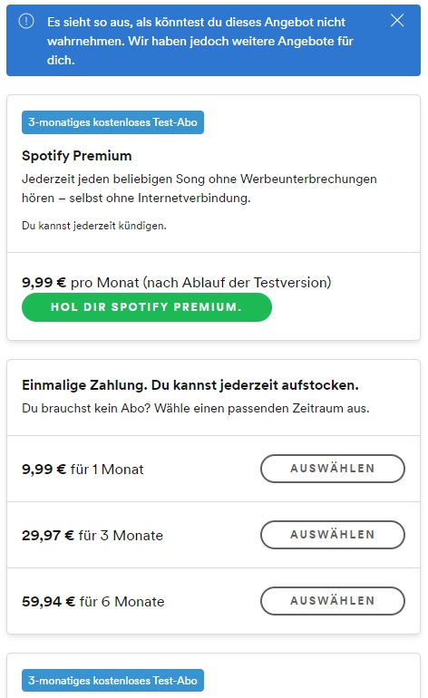 Spotify premium without credit card - The Spotify Community