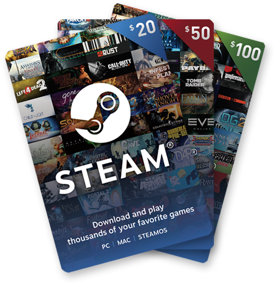 Steam Gift Card | Buy a code online from 5 € | cryptolove.fun