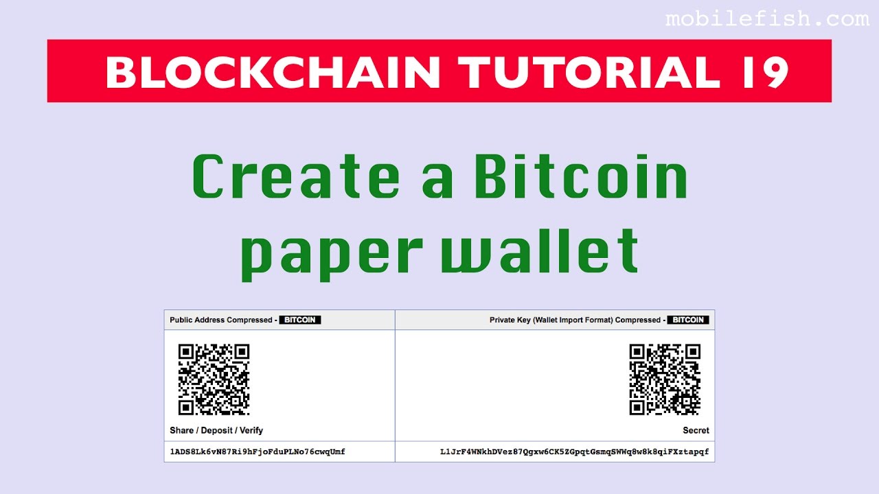 How To Make A Bitcoin Paper Wallet & How To Spend Bitcoins