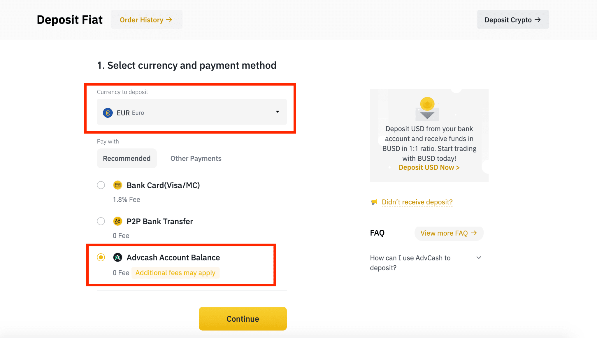 How to Make a Deposit in Binance