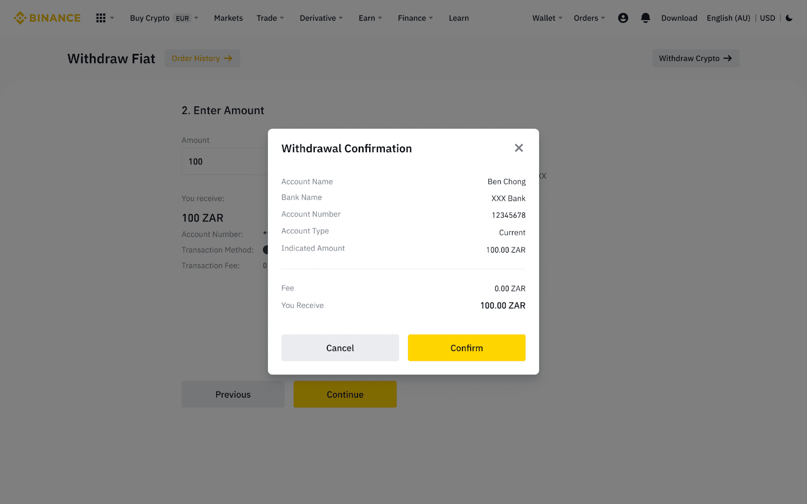 How to Withdraw to a Bank Account from Binance