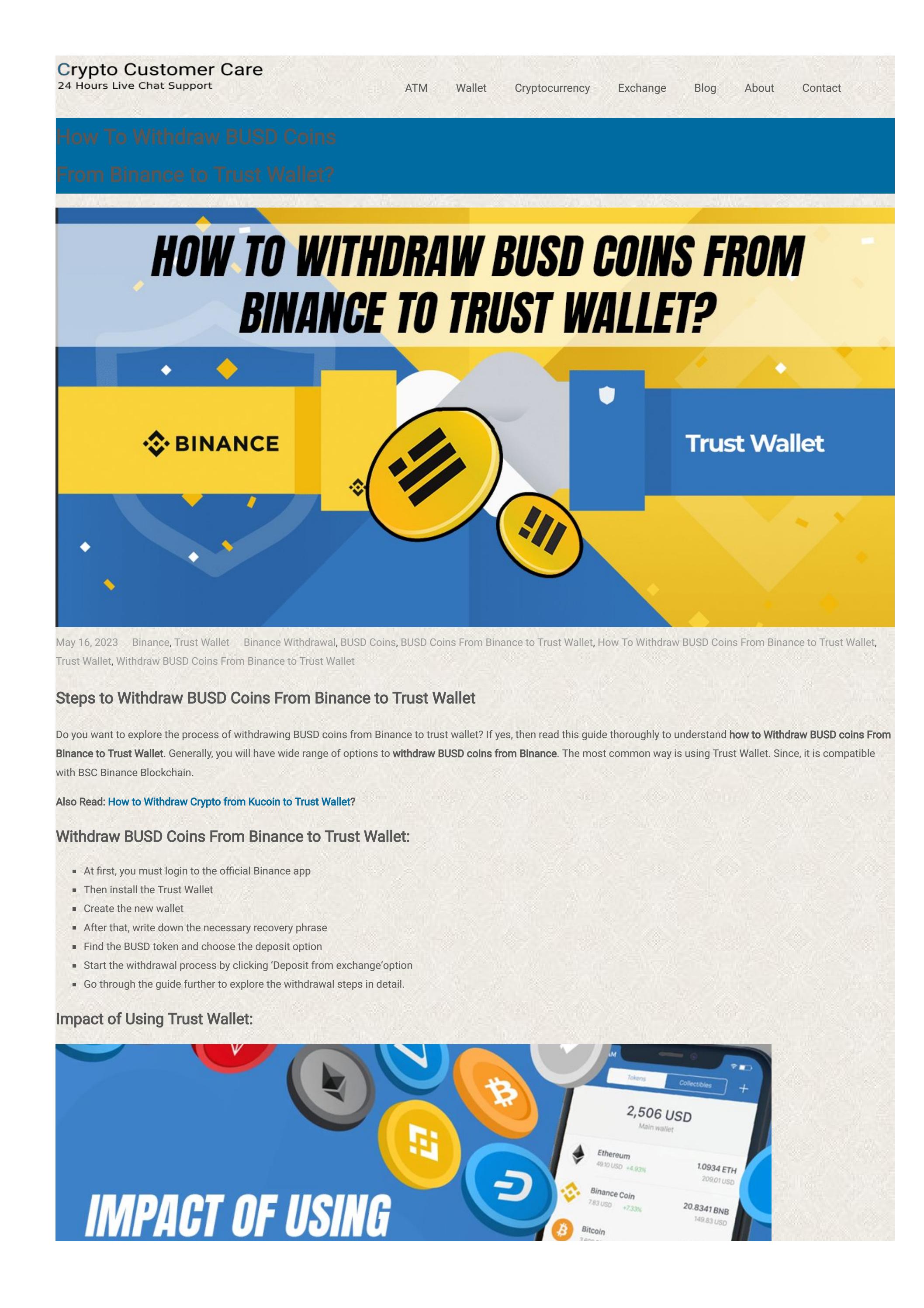 How to Withdraw from Trust Wallet? - Coindoo