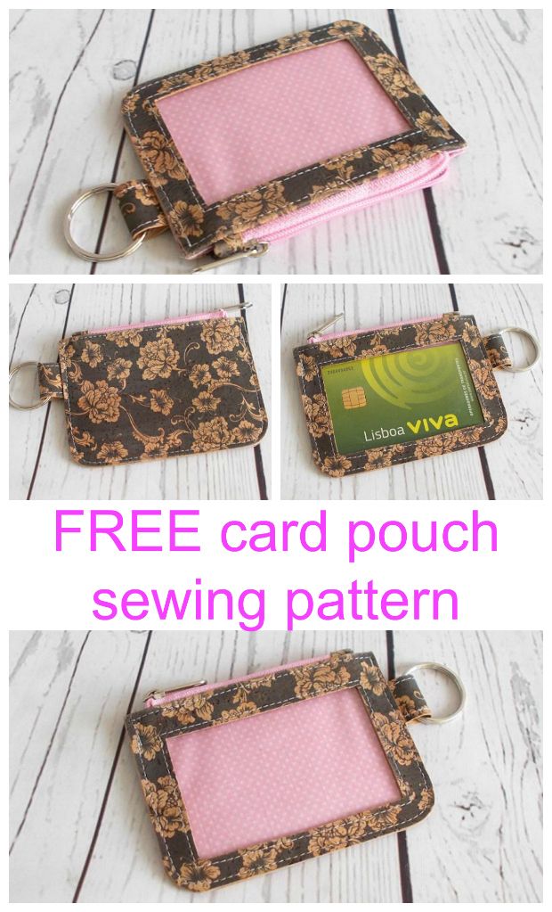 Coin purse with ID holder - free sewing pattern - Sew Modern Bags