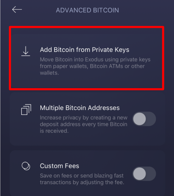 How to import a Paper Wallet (iOS / Android) : Support Center