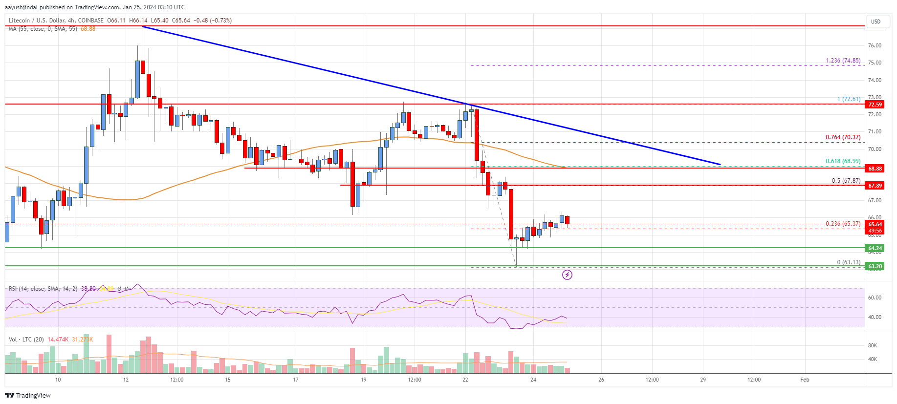 Litecoin Price (LTC), Market Cap, Price Today & Chart History - Blockworks