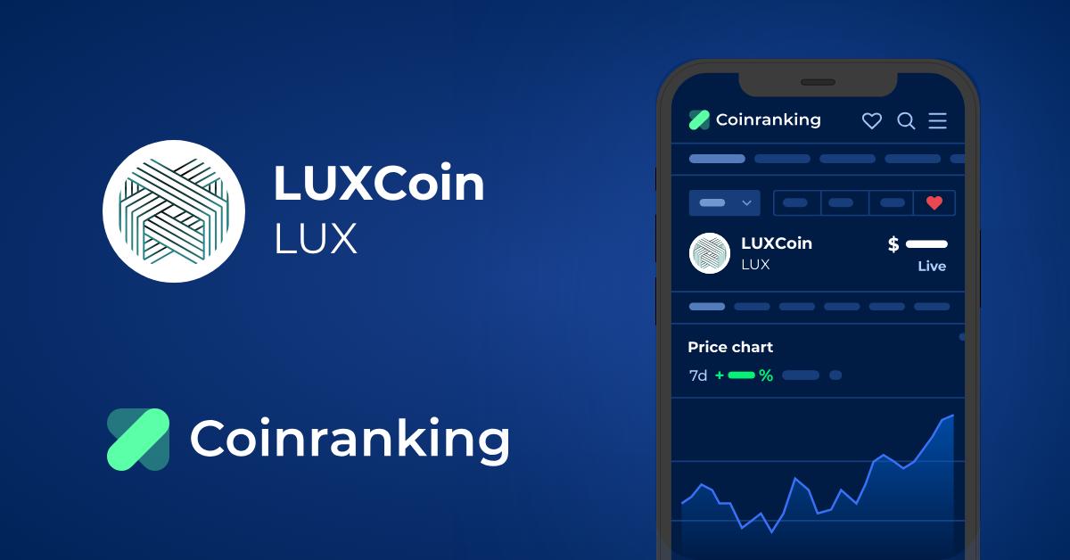 LUXCoin Price Today - LUX Price Chart & Market Cap | CoinCodex