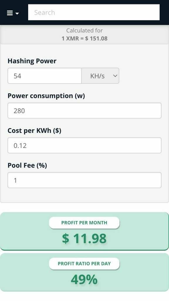 Monero (XMR) Mining Profit Calculator - WhatToMine