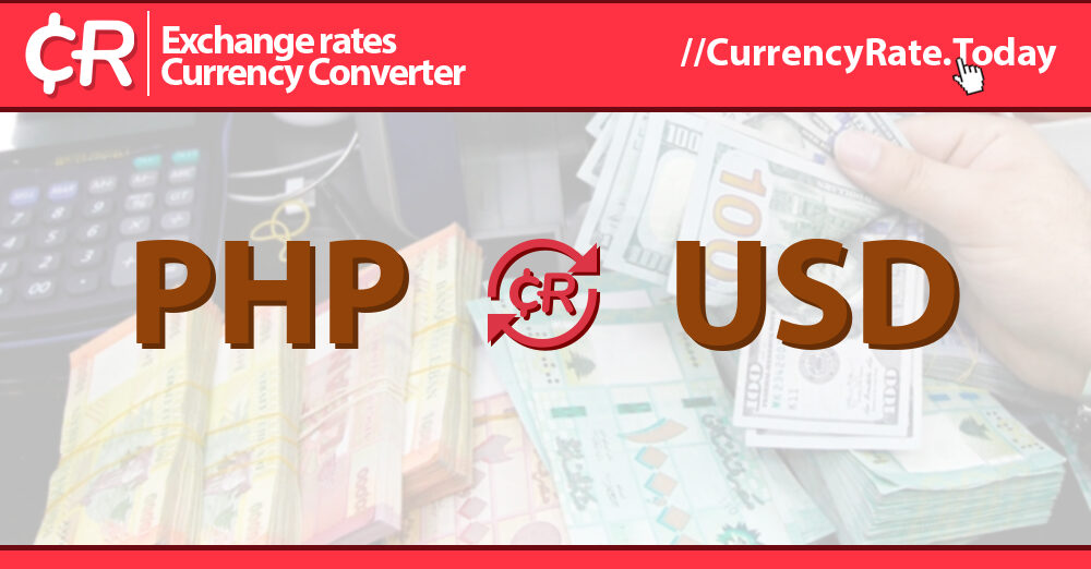 1 PHP to USD | Exchange rate in the USA today | Convert & transfer PHP to USD online