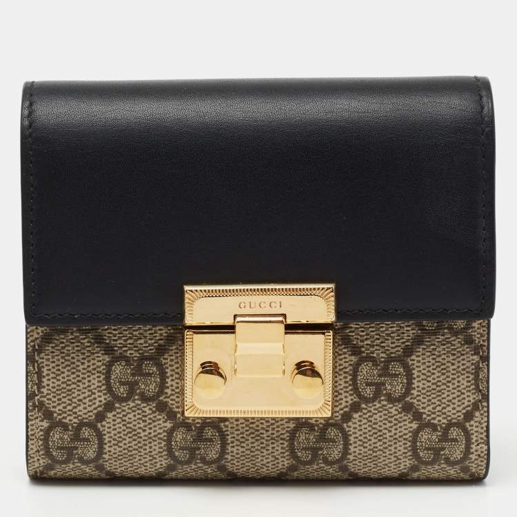 Gucci - Padlock GG Supreme Continental Wallet Black | cryptolove.fun