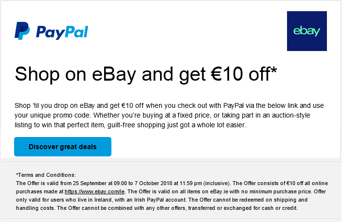 eBay: How to redeem a coupon with PayPal