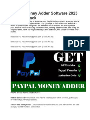 Paypal money adder APK + Mod for Android.